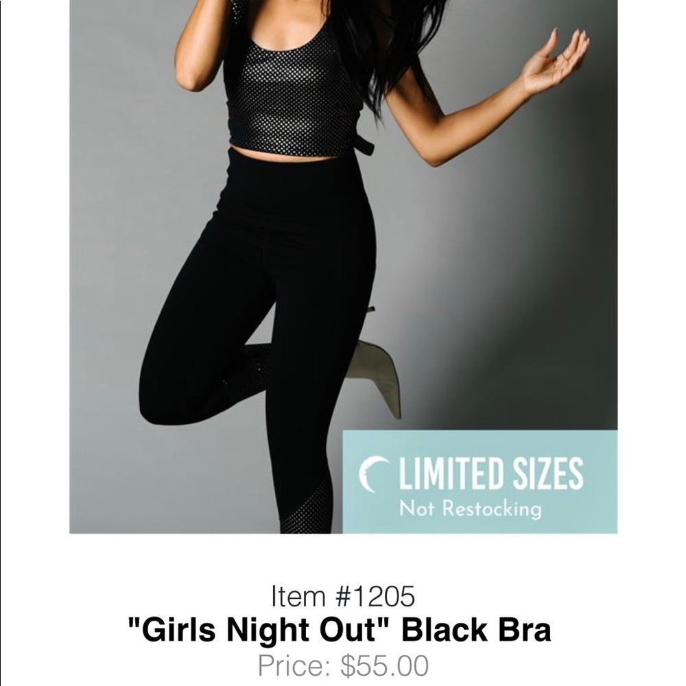 Girls night out black bra size medium